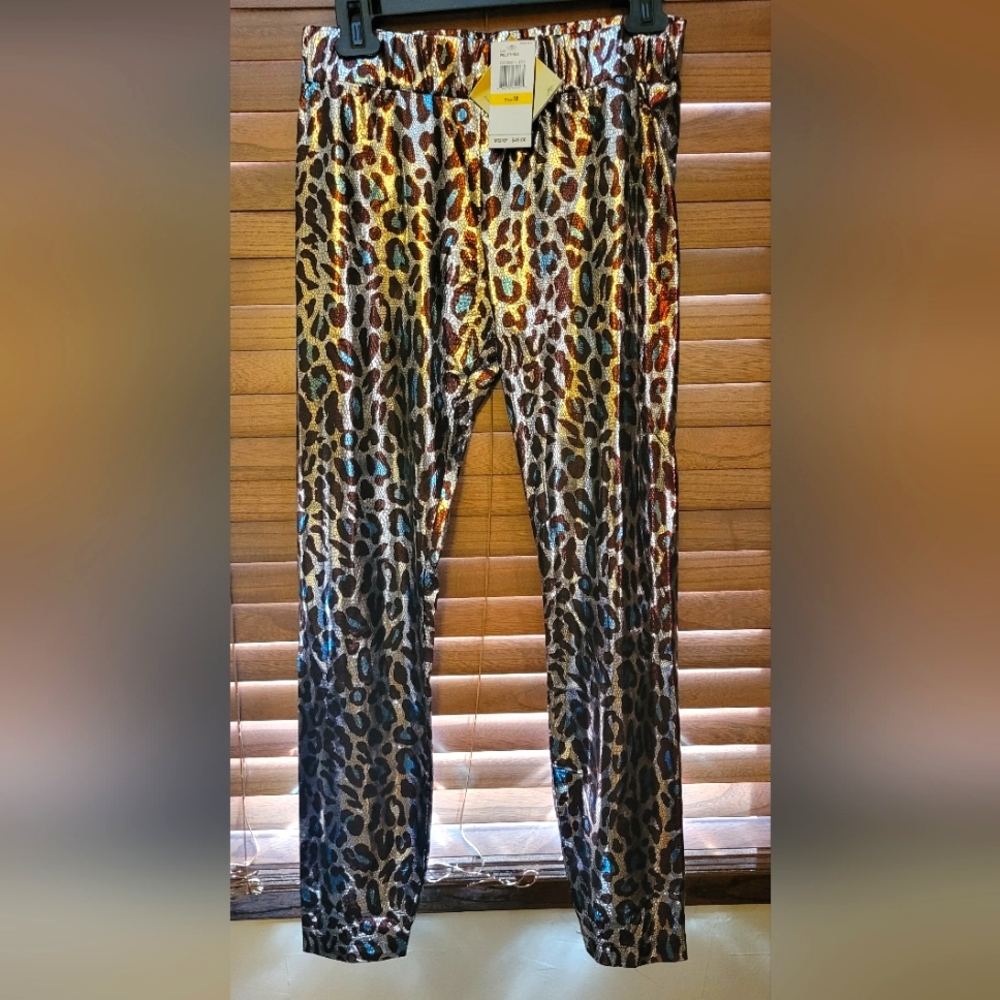 Baby phat foil animal print leggings